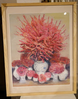 赤い花の絵画　　　アート 壁飾り フレーム インテリア 雑貨 オシャレ おしゃれ 高級 プレゼント ギフト 祝い