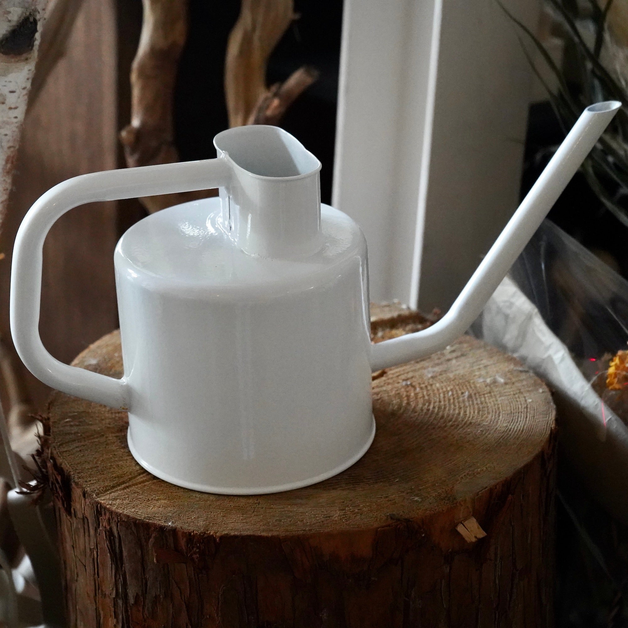 スチールジョウロ1.7L　ホワイト　　じょうろ ガーデニング 水やり 植物 インテリア 花 雑貨 高級 オシャレ おしゃれ プレゼント ギフト 祝い