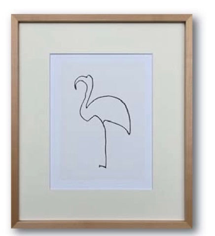 パブロ・ピカソ　「Le flamand rose」　額付きポスター