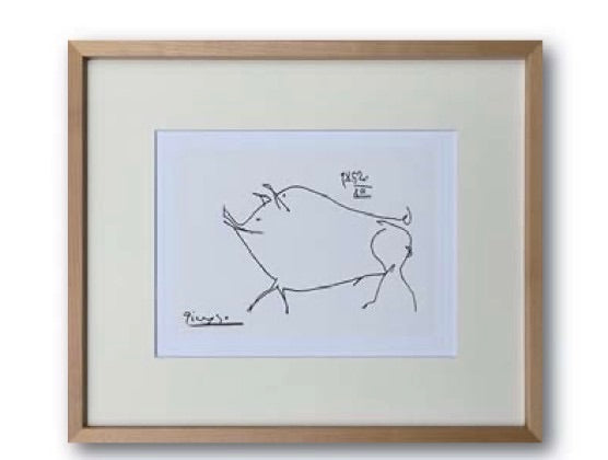 パブロ・ピカソ　「Le petit cochon」　額付きポスター